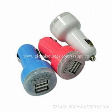 2014 Newest Colorful 2 USB Car Charger, 3.1A